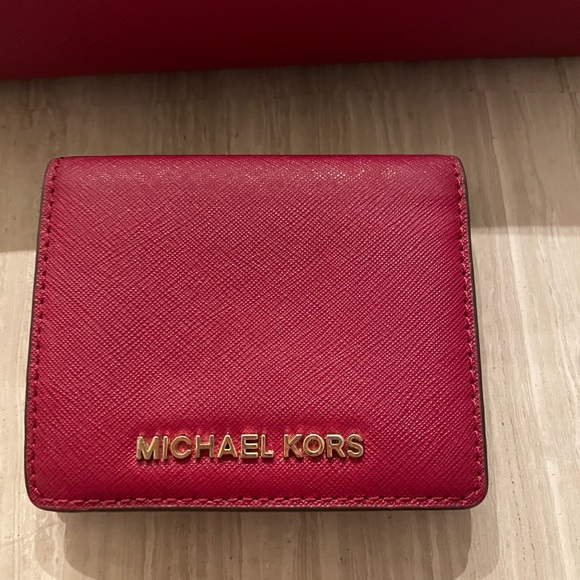 Michael Kors red purse and wallet sold as set. Slightly used. - Picture 3 of 6